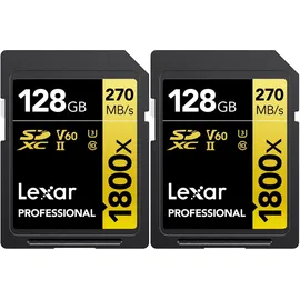 Lexar Professional SDXC Gold 128GB 1800x UHS-II V60 2erPACK
