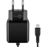 goobay 49603 Micro USB Ladegerät für Handys, Stromadapter, 1,5m, schwarz
