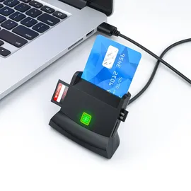 CSL USB Chipkartenleser - SmartCard Reader - Cardreader - smart Card Reader - unterstützt Smart Cards und SIM Cards, Sdcard, Micro Sd