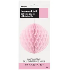 Unique Wabenball aus Seidenpapier 20 cm Hellrosa