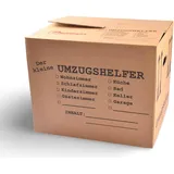 BURI Einzelner Umzugskarton Bedruckt 41x35x34 Umzugskiste mit Griffen Bücherkiste Archivkarton Transportbox Umzug Karton Kiste Box stabil umziehen Transportkarton Bücher Küche Haushalt faltbar 1 Stück