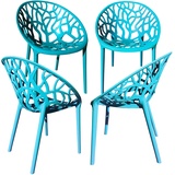 Trisens Bistrostuhl 59 x 60 x 80 cm blau 4 St.