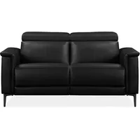 2-Sitzer HOME AFFAIRE "Lund", schwarz, B:160cm H:97cm T:100cm, Kunstleder 100% Polyurethan, Sofas, manueller od. elektrischer Relaxfunktion und USB-C