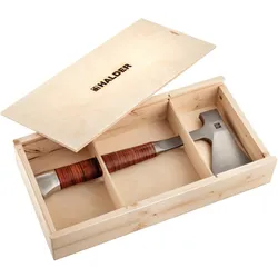 HALDER Handbeil in Holzbox - Vergütungsstahl, nahtlos - 3555s001
