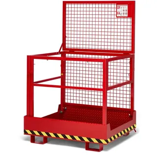 RR Industrietechnik R+R Industrietechnik Arbeitskorb Typ RAK-Compact, 1200x1080x1910mm RAL 3000 feuerrot