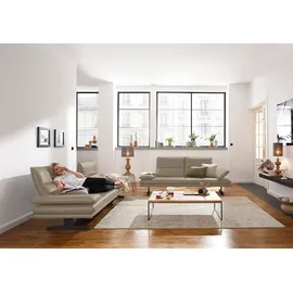 W.Schillig 2,5-Sitzer "broadway, Designsofa mit tollem Sitzkomfort", braun (stone z59), B:236cm H:94cm T:96cm, Longlife Xtra-Leder Z59: Glattleder mit modischer Prägung.