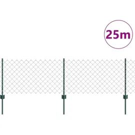 vidaXL Zaun 0,6 x 25 m Grün/Stahl