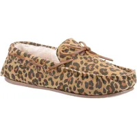 Hush Puppies - Damen Hausschuhe "Allie", Leo-Muster, Wildleder FS8545 (35,5 EU) (Braun) - Braun - 35,5