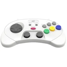 retro-bit SEGA Saturn Pro Controller Weiß Nintendo Switch