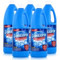 DanKlorix DanKlorix Hygiene-Reiniger 1,5L – Mit Aktiv-Chlor (5er Pack) Allzweckreiniger