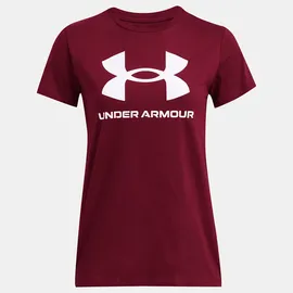 Under Armour Sportstyle Logo Kurzarm-t-shirt - Cardinal / White - L