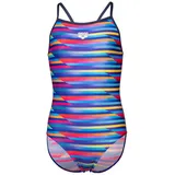 Arena Racing Stripe Badeanzug Blau Mädchen blau|grün 164