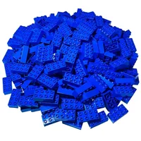 LEGO® Spielbausteine LEGO® Duplo 2x4 Steine Blau - 50 Stück - Grundbausteine 3011 NEU, (Creativ-Set, 50 St), Made in Europe blau
