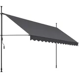 Tectake tectake® Klemmmarkise, mit Handkurbel, höhenverstellbar - 304 cm, einfache Montage