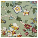 TSWNG 200 x 148cm Leinenstoff Bedruckt Meterware, Bezugsstoff Möbelstoff Blumen Vogelmotiv, Vintage Stoffe Zum Nähen mit Muster, Dekostoff Leinen Motivstoffe für Sofa, Vorhang, DIY Basteln