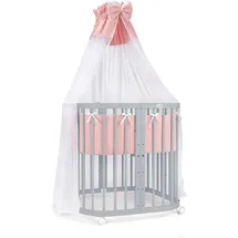 Waldin Babybett Kinderbett 7in1 mit Matratze,