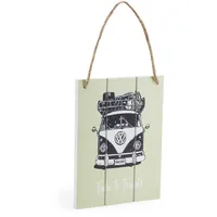 Volkswagen Holzschild T1 Bulli Schild Wandbild, Time to Travel