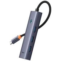 Baseus UltraJoy 5-Port Kabelgebunden USB 3.2 Gen 1 (3.1 Gen 1) Type-C Grau
