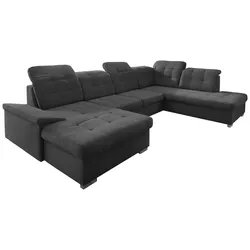 Wohnlandschft Zira Schwarz Nylon/Mikrofaser