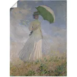 ARTland Poster, Claude Monet, Frau mit Sonnenschirm, Susanne Hoschedé, blau (farbe bild(er): blau), B:45cm H:60cm, Bilder, Poster, ohne Rahmen