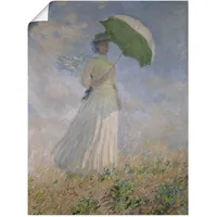ARTland Poster, Claude Monet, Frau mit Sonnenschirm, Susanne Hoschedé, blau (farbe bild(er): blau), B:45cm H:60cm, Bilder, Poster, ohne Rahmen