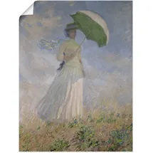 ARTland Poster, Claude Monet, Frau mit Sonnenschirm, Susanne Hoschedé, blau (farbe bild(er): blau), B:45cm H:60cm, Bilder, Poster, ohne Rahmen