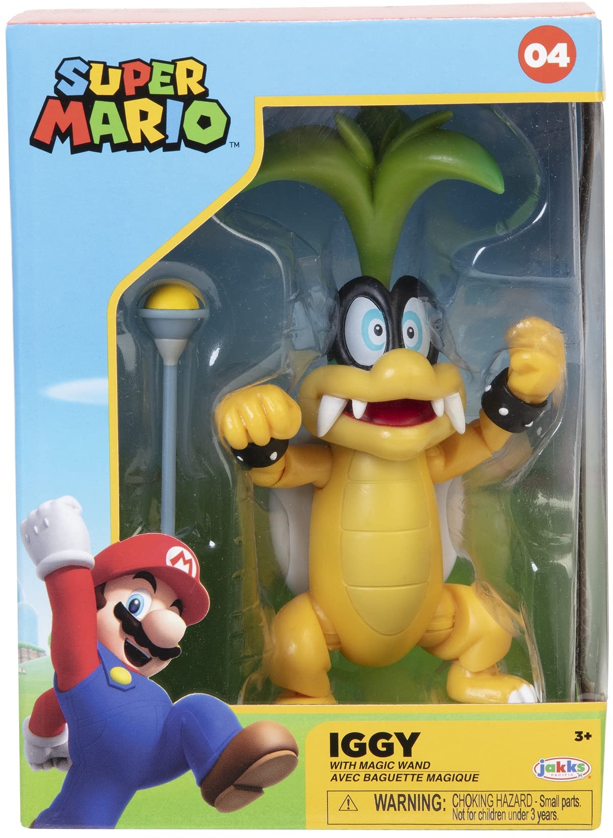 Nintendo Super Mario Figur Iggy Koopa in Sammlerbox, 10 cm