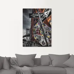 Artland Wandbild »New York Street Fotografie«, Amerika, (1 St.), als Alubild, Outdoorbild, Leinwandbild, Poster in verschied. Größen Artland Farbe Bild(er): grau