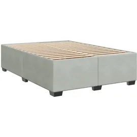 vidaXL Boxspringbett 140 x 200 cm Hellgrau