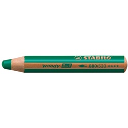 STABILO Buntstift STABILO Multitalent-Stift ‚woody‘ 3 in 1, 5 Stk., (5-tlg) grün