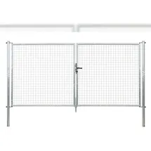 GAH Alberts Wellengitter-Doppeltor 400,4 x 100 cm Grün/Metall