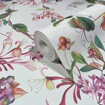 Marburg Floral Vliestapete 10 m 47456 grün/rosa/weiß