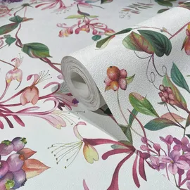 Marburg Floral Vliestapete 10 m 47456 grün/rosa/weiß