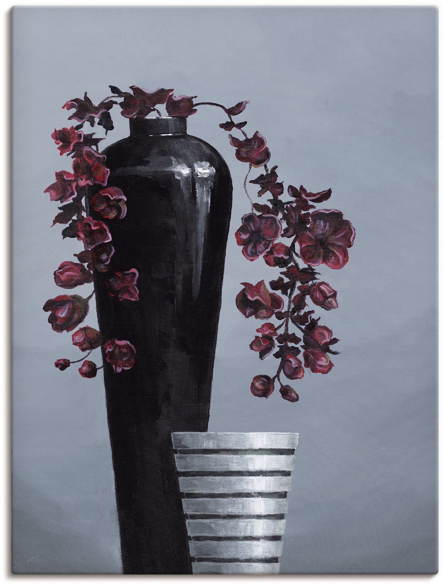 Artland Wandbild »Metallische Vasen«, Vasen & Töpfe, (1 St.) Artland grau