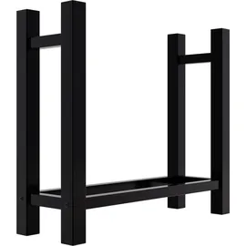 CLP Kaminholzständer Medya Metall 30 x 80 x 80 cm Schwarz