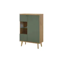 Höffner Vitrine - holzfarben , Maße cm B: 90