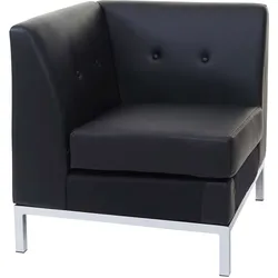 Sessel HWC-C19, Modular-Sofa Eckteil ohne Armlehnen, erweiterbar Kunstleder ~ schwarz