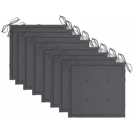 vidaXL Stapelbare Gartenstühle mit Kissen 59,9 x 96,1 x 27,8 cm grau 8 St.