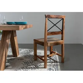 Massivmoebel24 Stuhl Altholz 45x45x95 mehrfarbig