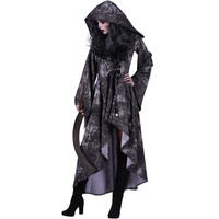 thetru Hexen-Kostüm Halloween Kostüm 'Death' für Damen, Geister Hexen grau|schwarz