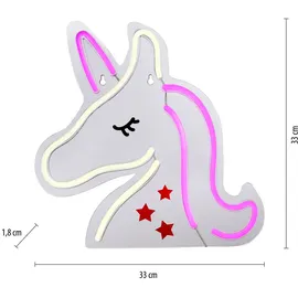 just light. Just light LED Dekoleuchte Unicorn 33 x 1,5 x 33 cm