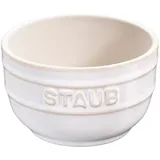 Staub Keramik Dessertschale Auflaufform Förmchen, rund, 2er Set Elfenbeinweiß 8 cm