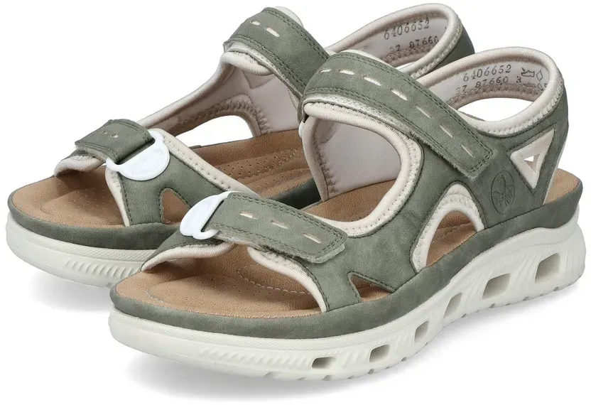 Rieker Trekkingsandalen 64066-52 (leichte und flexible Sohle) grün Damen