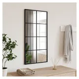 furnicato Wandspiegel 40 x 80 cm Schwarz