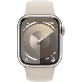 Apple Watch Series 9 GPS 41 mm Aluminiumgehäuse polarstern, Sportarmband polarstern S/M