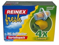 Reinex WC-Duftspüler, 4-er Packung, Lemone