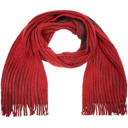 Ripp Schal - Farbe schwarz, rot - Größe one size