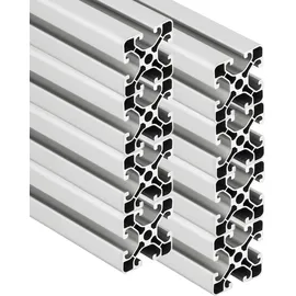 SCHMIDT systemprofile 8 Stück 2000mm Aluminium Profil 40x40mm Nut 8 Strebenprofil eloxiert 4040 Aluprofil Konstruktionsprofil 2m