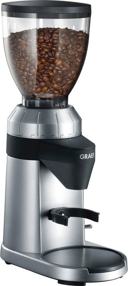 Graef Kaffeemühle CM 800, silber, 120 W, Kegelmahlwerk, 350 g Bohnenbehälter silberfarben