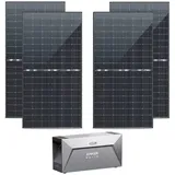 EPP.Solar Solaranlage Bifaziale Solarmodule mit Solarspeicher für Balkonkraftwerk, 1760,00 W, Bifaziale zellen, (Solarspeicher 1,6kWh Anker SOLIX Solarbank E1600), 4x440W Bifaziale Glas/Glas Solarmodule Komplettset schwarz